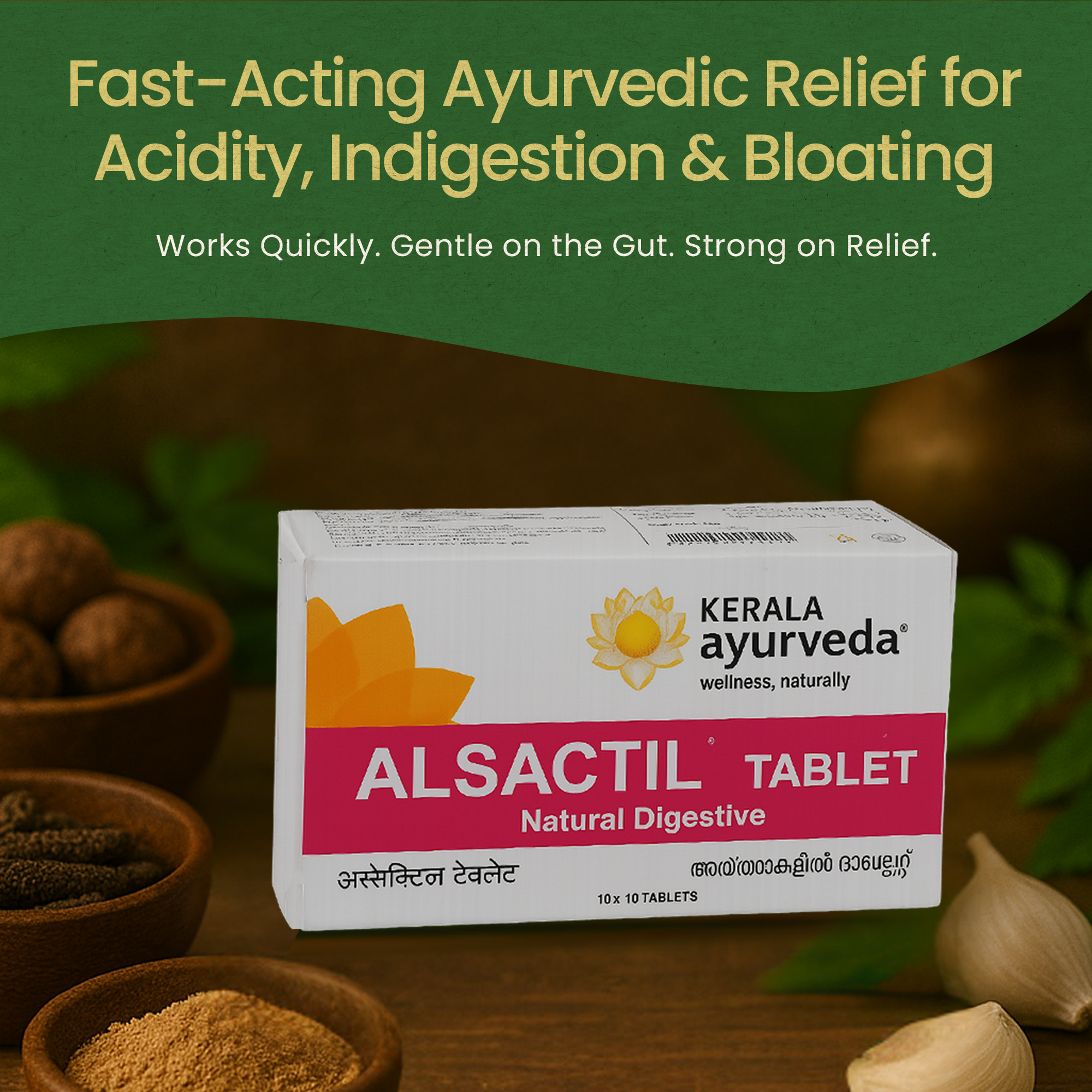 Alsactil Tablet for Acidity Comfort, Heartburn Support & Gut Health