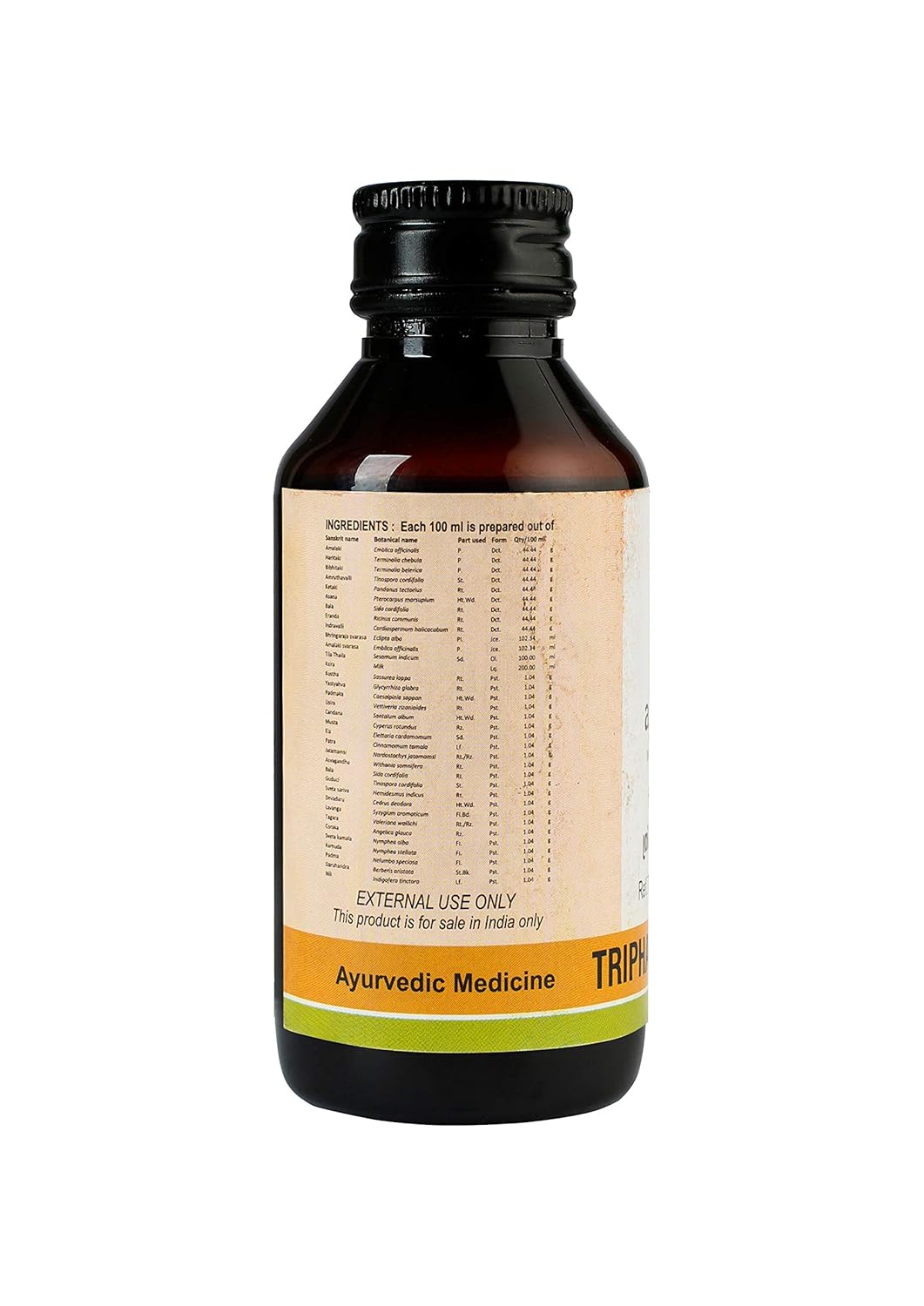 Thriphaladi Thailam (Oil-100 Ml)