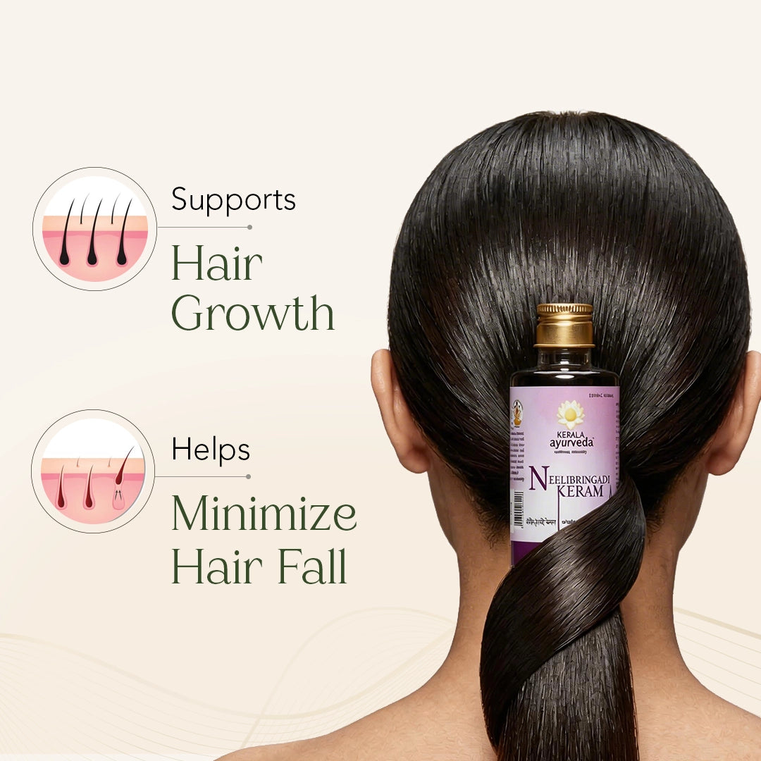 Neelibringadi Keram | Helps Reduce Hair Fall, Strengthens Roots & Prevent Premature Greying