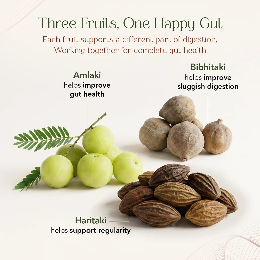 Triphala Tablets for Bowel Regularity, Gut Health & Better Digestion