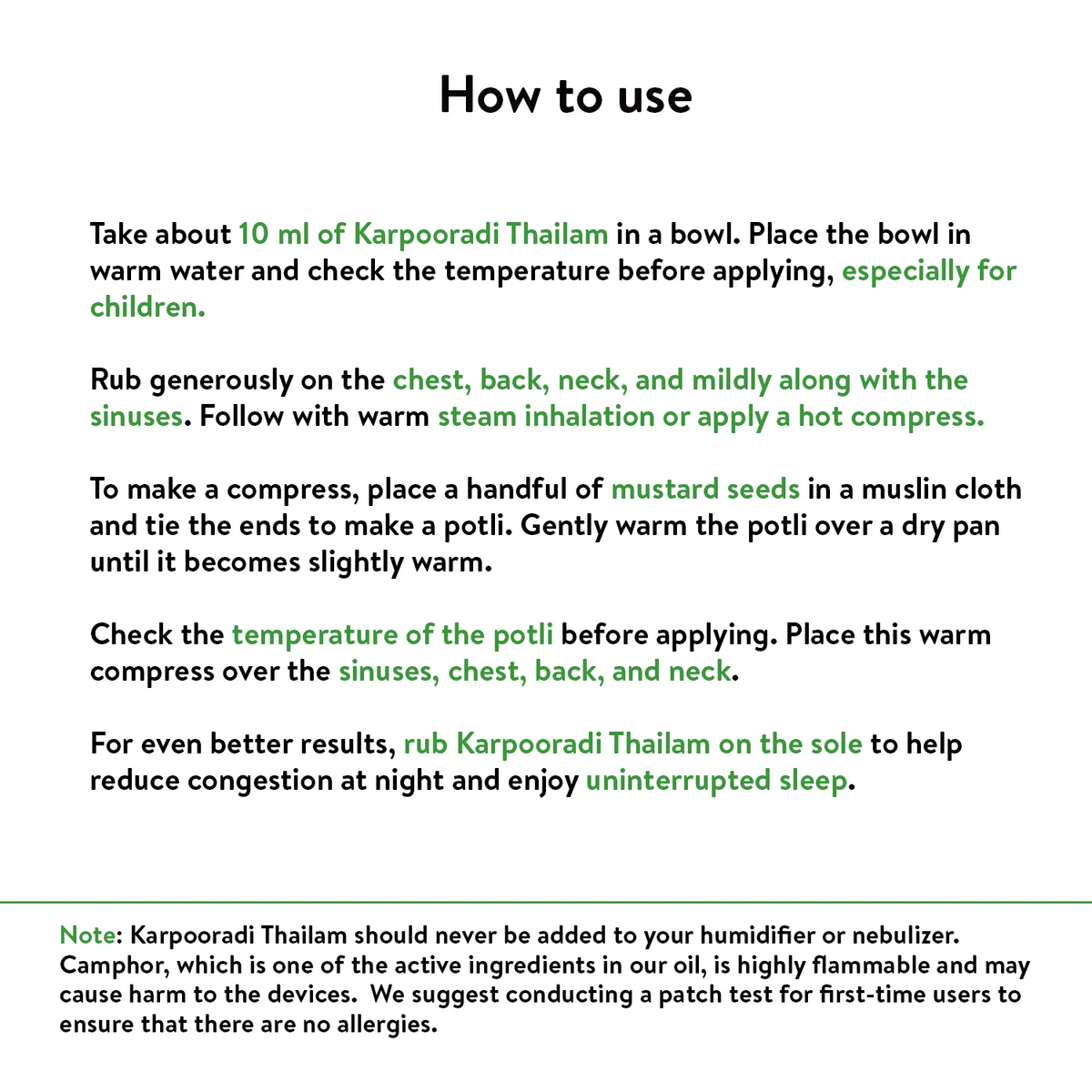 Karpooradi Thailam for Chest Comfort, Cold-Season Care & Clear Breathing