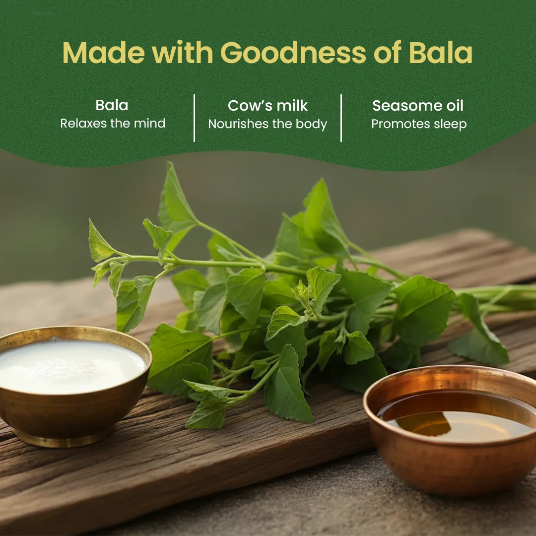 Ksheerabala Thailam for Restful Sleep, Relaxation & Stress Relief