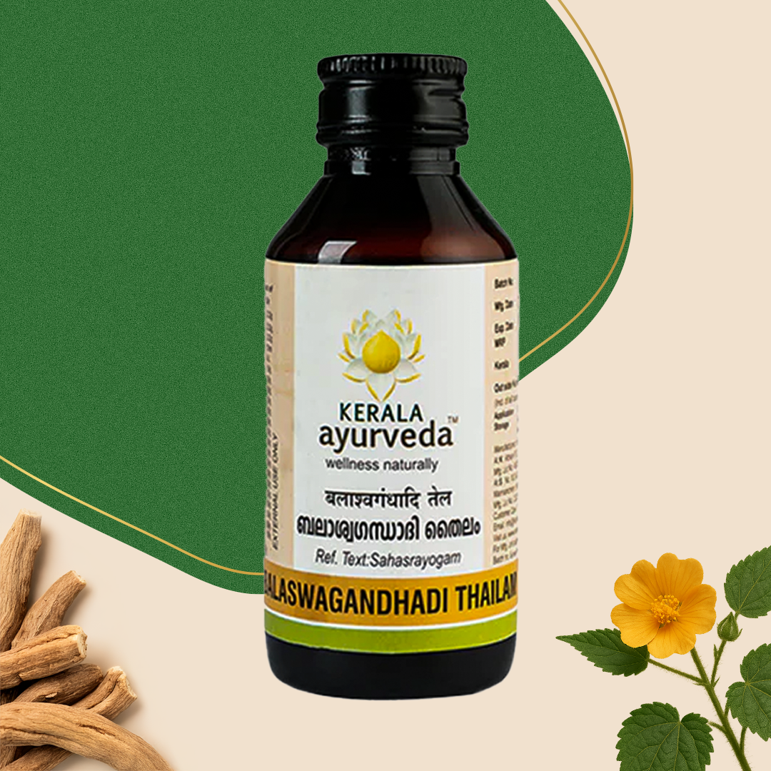 Balaswagandhadi Thailam | Helps Relieve Body Ache & Supports Muscle Recovery Post Illness