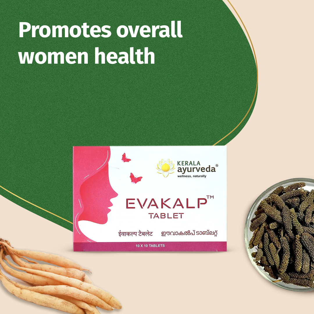 Evakalp Tablet for Menstrual Wellness, Cycle Support & Hormonal Balance - 100 Nos