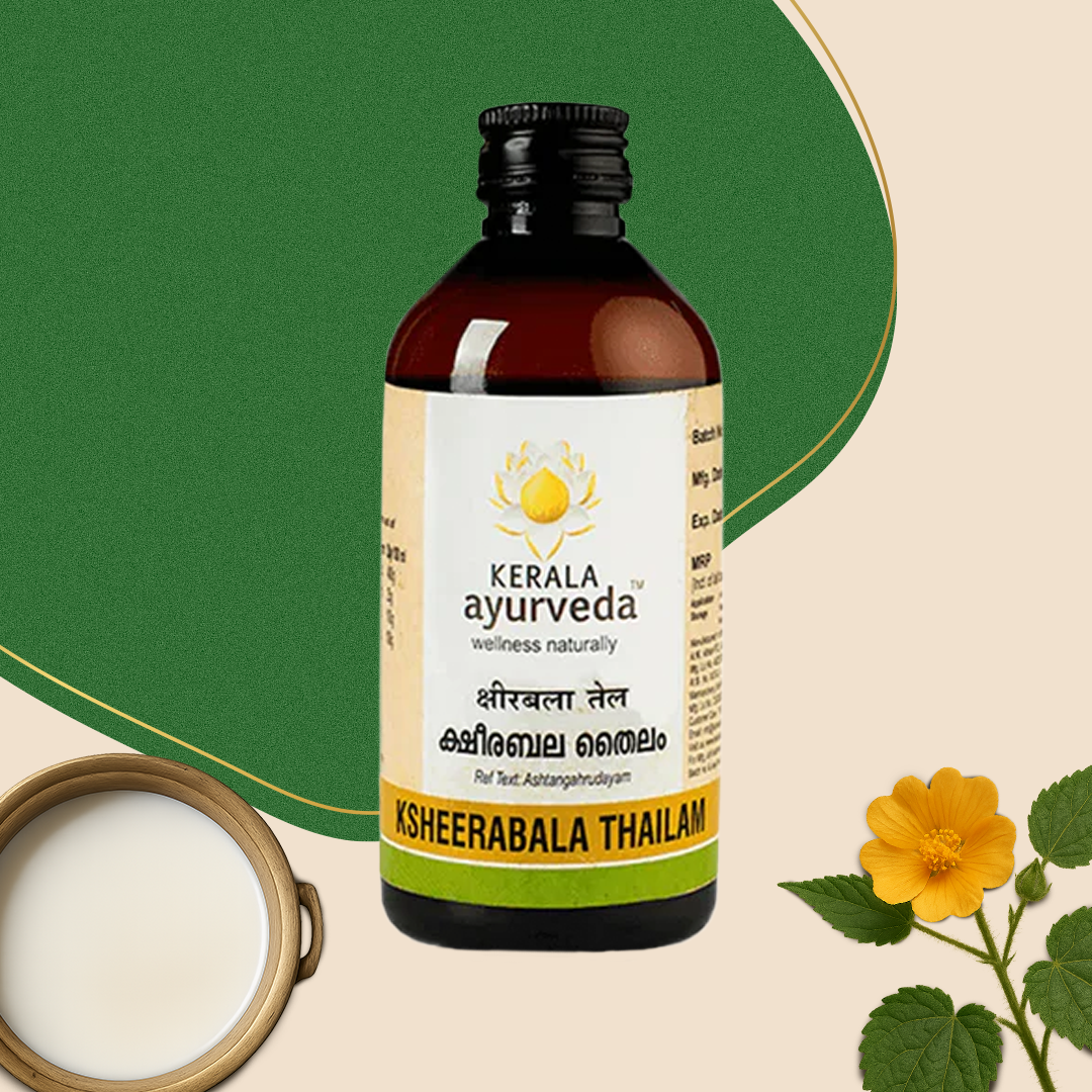 Ksheerabala Thailam (Oil) | Calming Massage Oil To Relax Mind & Aid In Restful Sleep