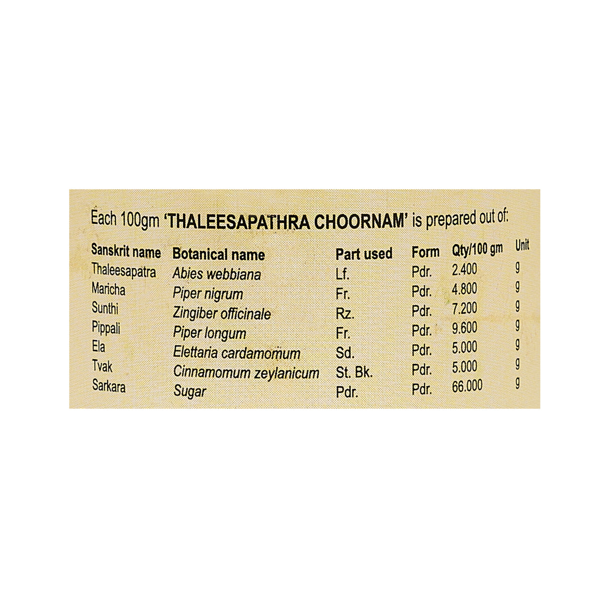 Thaalesapathra Choornam (50 Gm)